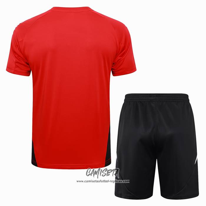 Chandal del Manchester United 2024-2025 Manga Corta Rojo - Pantalon Corto